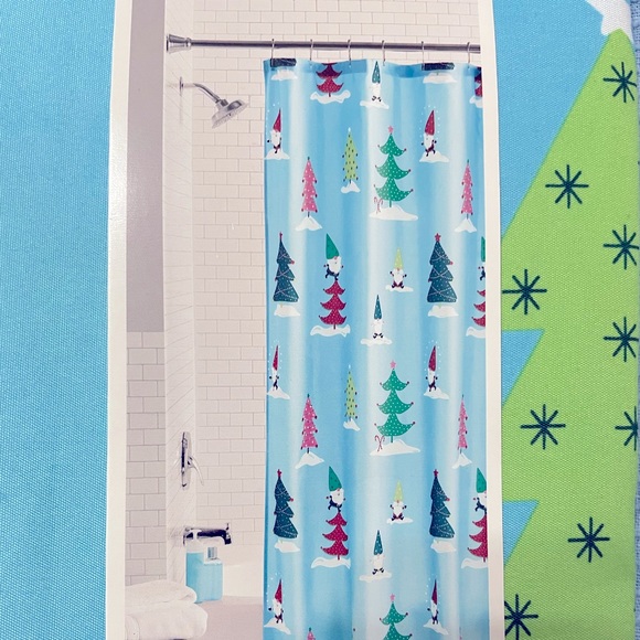 Gnomes & trees shower curtain - Picture 1 of 7